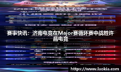 赛事快讯：济南电竞在Major赛循环赛中战胜许昌电竞