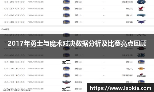 2017年勇士与魔术对决数据分析及比赛亮点回顾
